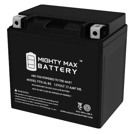 YTX14L-BS Replacement Battery For Yuasa YUAM72Z14